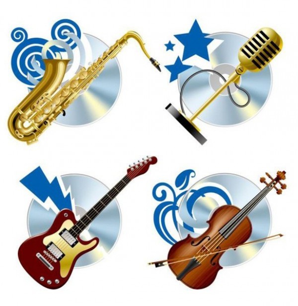 Musical Instruments Vector Graphics violin vector unique stylish saxophone quality original musical instruments music microphone instruments illustrator high quality guitar graphic free download free download creative cd background   