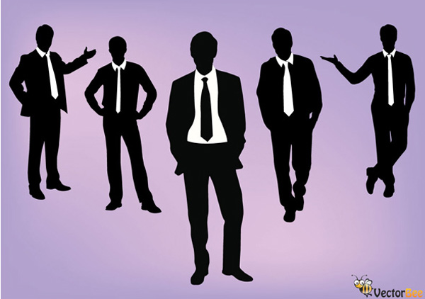 5 Businessmen Black Silhouettes Vector Set white web vector unique ui elements ties suits stylish silhouettes set quality original office new interface illustrator high quality hi-res HD graphic fresh free download free elements download detailed design creative corporate businessmen business people business men business black ai   
