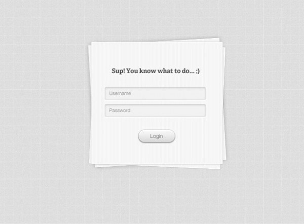 Little Stacked Paper White Login Form PSD white login form white login web unique ui elements ui stylish stacked paper login signin quality psd original new modern login form login interface hi-res HD fresh free download free form elements download detailed design creative clean   