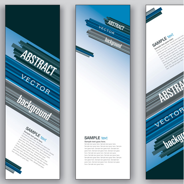 3 Angled Lines Vertical Business Banners Set vertical banner vertical vector striped set lines free download free business blue banners abstract   