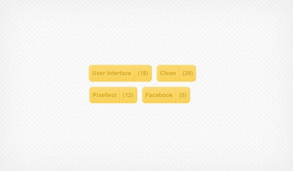 Rounded Corner Tag Buttons Set PSD yellow web tags web unique ui elements ui tags stylish set seo rounded quality psd original new modern interface hi-res HD fresh free download free elements download detailed design creative counters clean   