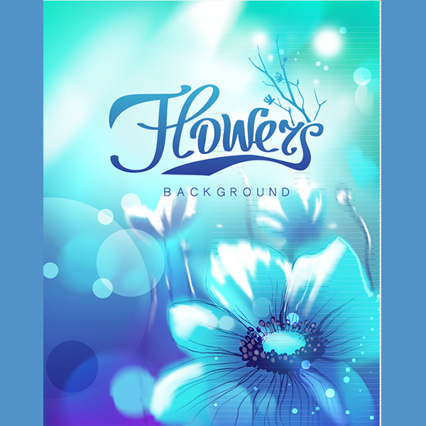 4 Colors Flower Abstract Vector Backgrounds Set vector text red purple light free download free flowers floral bokeh blue background abstract   