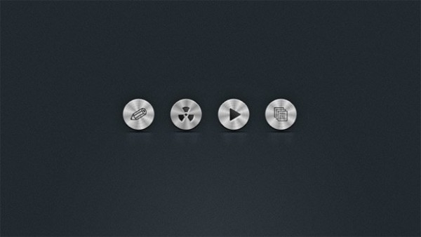4 Modern Round Metal Icons Set PSD web unique ui elements ui stylish simple round quality psd original new modern metallic metal Launch pad icon interface icon hi-res HD fresh free download free elements download detailed design creative clean circle   