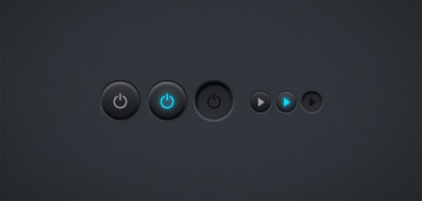 2 Styles Dark Web UI Power Buttons Set PSD web unique ui elements ui stylish set round quality psd power on button power button power original normal new modern interface hover hi-res HD fresh free download free elements download detailed design dark creative clean button active   
