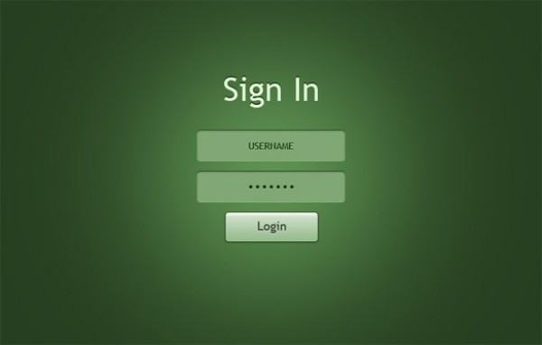 Clean Green Login Signin Form PSD web unique ui elements ui stylish signin quality psd panel original new modern login interface hi-res HD green fresh free download free form elements download detailed design creative clean button box   