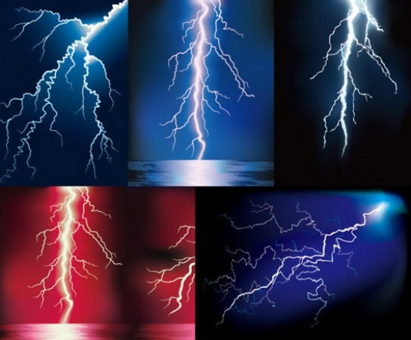 5 Electrifying Lightning Bolts Vector Backgrounds web vector unique stylish storm quality original lightning bolts lightning illustrator high quality graphic fresh free download free electrifying electric storm download design creative background   