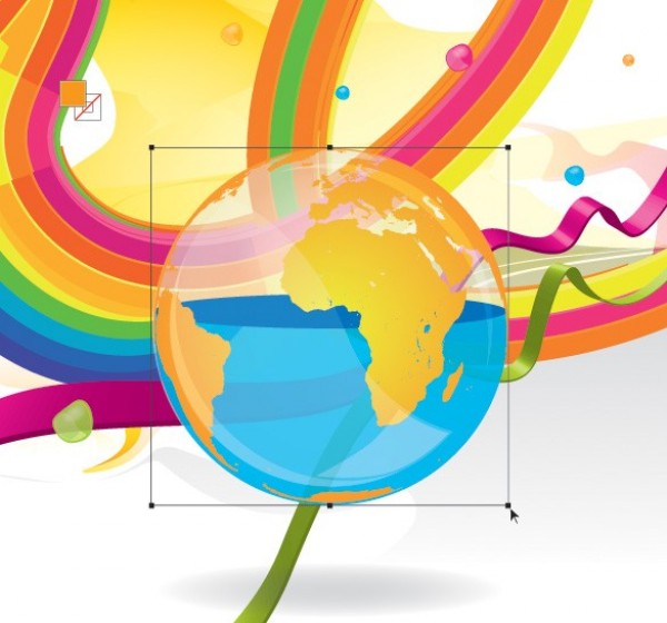 Sweeping Rainbows & Globe Abstract Background world map world web waves vector unique ui elements svg stylish rainbow quality pdf original new lines interface illustrator high quality hi-res HD graphic globe fresh free download free eps elements earth download detailed design creative colorful background ai abstract   