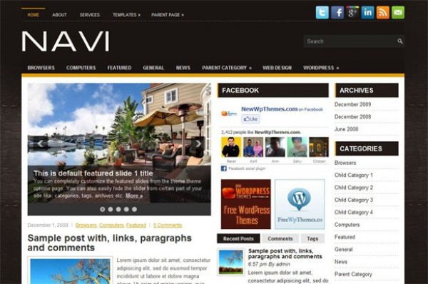 Navi General Blog WP Wordpress Theme Website wp wordpress website webpage web unique ui elements ui theme stylish seo optimized quality php personal original options page new navi modern interface html hi-res HD general blog fresh free download free featured image elements download detailed design css creative clean blog   