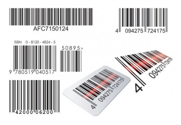 Realistic Barcode Vector Elements Set web vector unique ui elements stylish scanned barcode scan quality pricing original new interface illustrator high quality hi-res HD graphic fresh free download free elements download detailed design creative barcode bar code   