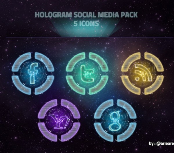 5 Hologram Social Media Pack vectors vector graphic vector unique twitter social quality photoshop pack original modern illustrator illustration icons hologram high quality fresh free vectors free download free facebook download creative ai   