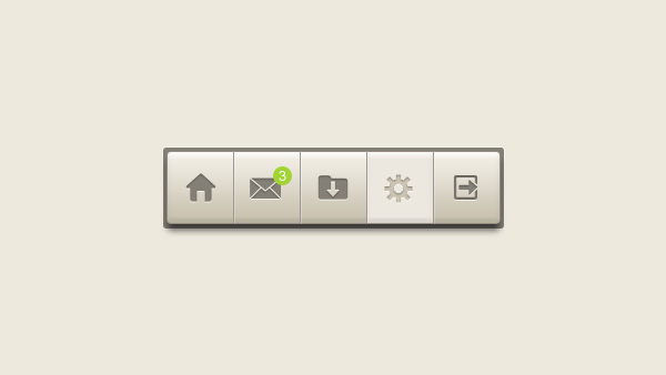Creamy 3D User Settings Menu Interface user panel ui elements ui tool bar settings mini menu icons home free download free creamy 3d   