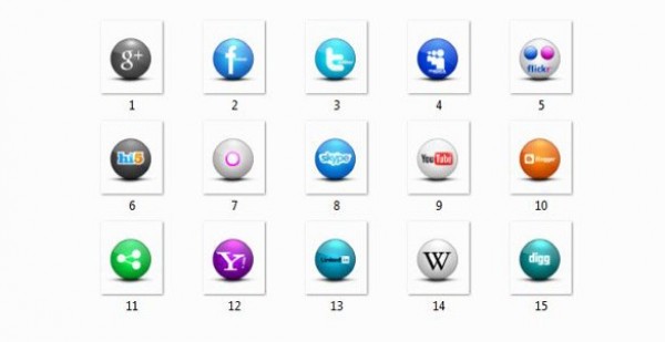 15 Round Orb Social Media Icons Set PNG web unique ui elements ui stylish social set round quality png original orb new networking modern media interface icons hi-res HD fresh free download free elements download detailed design creative clean bookmarking 256px   