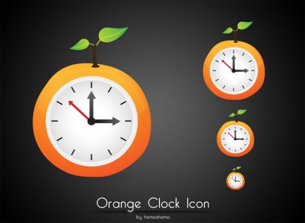 Funky Orange Abstract Clock Icons PSD web unique ui elements ui stylish simple quality psd original orange clock orange new modern interface icon hi-res HD fresh free download free elements download detailed design creative clock clean cartoon bright abstract   