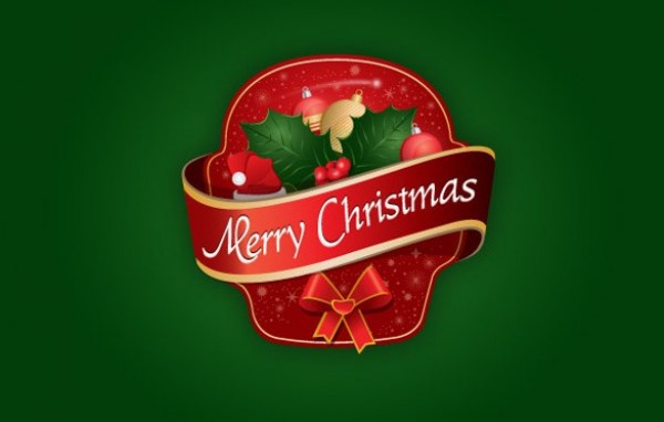 Merry Christmas Vector Banner Label web vector unique ui elements stylish sticker quality original new mistletoe merry christmas label merry christmas interface illustrator high quality hi-res HD graphic fresh free download free elements download detailed design creative christmas label christmas banner christmas badge ai   