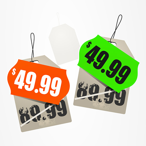 2 Hanging Price Ticket Sales Tags vector ticket tag sales price tag price hanging free download free discount sales discount   