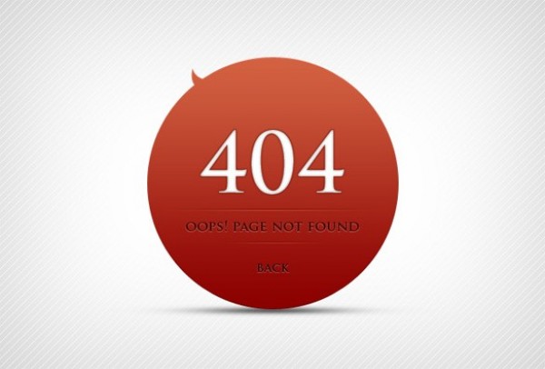 Bold Round Red 404 Error Page Design PSD web unique ui elements ui stylish red quality psd original oops new modern interface hi-res HD fresh free download free error page error elements download detailed design creative clean bright bold 404 error page 404   