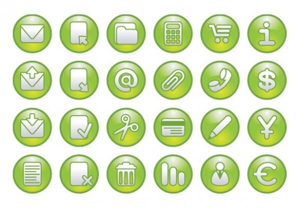 24 Glossy Green Website Vector Icons Set web icons web vector icons vector unique ui elements stylish set round quality original new interface illustrator icons high quality hi-res HD green graphic fresh free download free elements download detailed design creative   