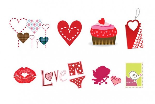 Valentines Heart Vector Graphics Set web vector valentines unique ui elements stylish quality original new love Kiss interface illustrator high quality hi-res heart tag heart HD graphic fresh free download free elements download detailed design cupid cupcake heart creative   
