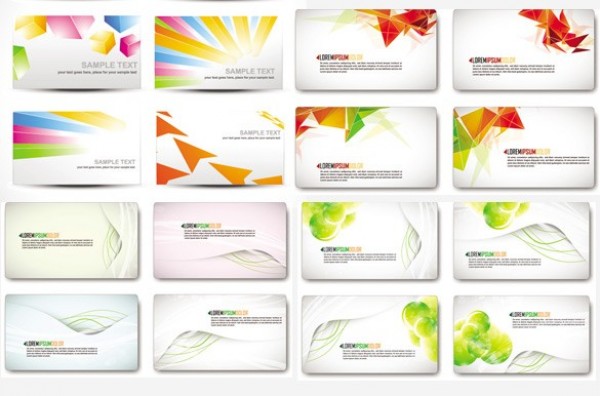 18 Modern Business Card Vector Templates Set web vector unique template stylish set quality original modern illustrator high quality graphic fresh free download free eps download design creative business card abstract   