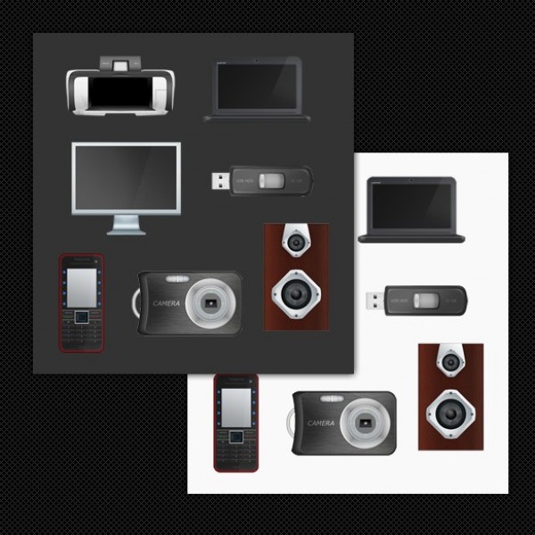 7 Techology Home Office Icons Set web usb unique ui elements ui technology tech stylish speaker set quality psd printer png original office new monitor modern mobile mac interface icon hi-res HD fresh free download free elements electronic download detailed design creative clean camera   