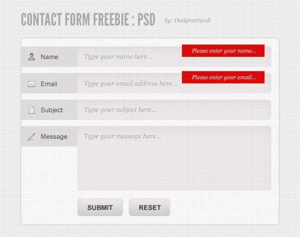 Clean Grey Contact Form UI Element PSD web unique ui elements ui stylish simple quality original new modern interface hi-res HD grey gray fresh free download free elements download detailed design creative contact form contact box contact clean box   
