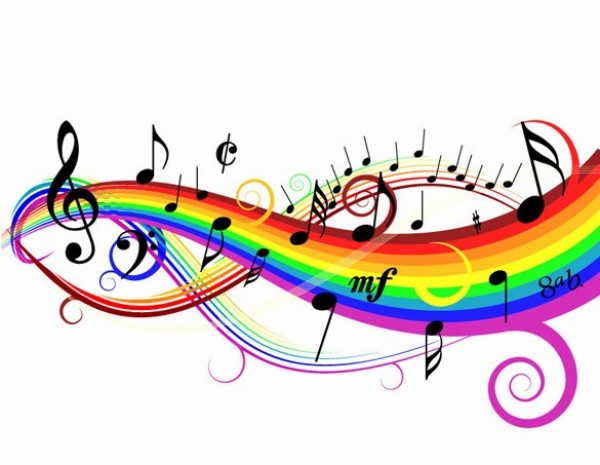 Musical Notes Rainbow Abstract Vector Background web vector unique ui elements treble clef stylish staff rainbow quality original notes new musical symbols musical notes music interface illustrator high quality hi-res HD graphic fresh free download free eps elements download detailed design creative colorful background   