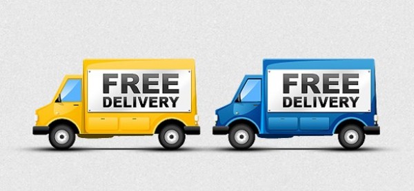 Free Delivery Truck Icons Set PSD yellow web van unique ui elements ui stylish sign set quality psd original new modern interface icon hi-res HD fresh free download free delivery free elements download detailed design delivery truck icon delivery truck delivery cube van creative clean blue   