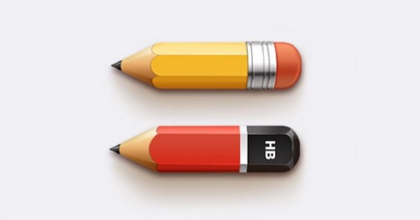 2 Little Stubby Pencils Icons Set PSD yellow pencil wooden wood web unique ui elements ui stylish short sharpened set red pencil quality psd pencil icon pencil original new modern lead interface hi-res HD HB fresh free download free elements drawing download detailed design creative clean art   