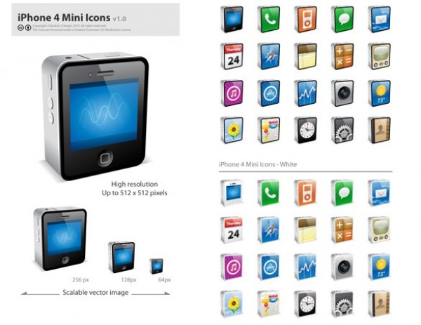 40 Stylish 3D iPhone App Icons Pack PNG white web unique ui elements ui stylish quality png original new modern iphone interface icons hi-res HD fresh free download free elements download detailed design creative clean black App Icons 3d   