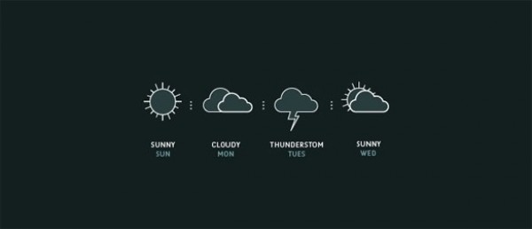 4 Weather Forecast Icons Vector Set week web weather icons weather forecast icons weather vector unique ui elements text sunny stylish stormy set rainy quality outlined original new interface illustrator icons high quality hi-res HD graphic fresh free download free elements download detailed design days creative cloudy climate ai   