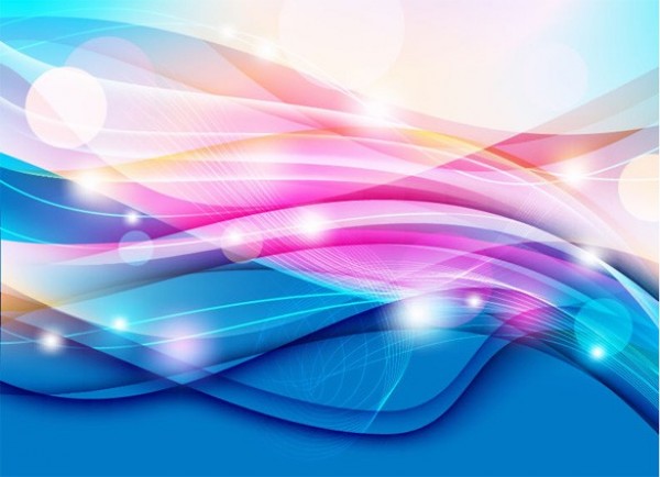 Colorful Fantasy Ocean Abstract Background web wavy waves vector unique ui elements stylish quality pink original ocean new lights layers interface illustrator high quality hi-res HD graphic glowing fresh free download free fantasy eps elements download detailed design creative circles blue background abstract   