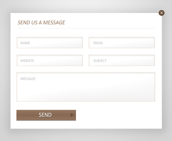 Subtle Message Contact Form ui elements ui send button modal message light free download free contact form contact box   
