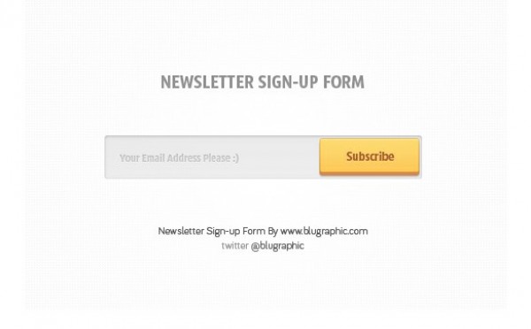 Simple Newsletter Sign-up Input Form PSD yellow button web unique ui elements ui stylish simple signup quality psd original newsletter signup form newsletter new modern interface input hi-res HD fresh free download free form field email elements download detailed design creative clean   