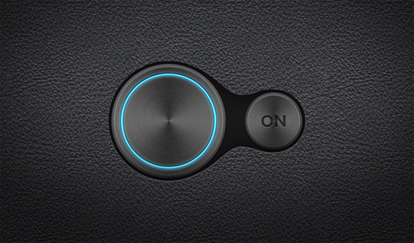 Black Brushed Metal Linked Button ui elements switch round on off button on button free download free download double button dark button dark button brushed black   