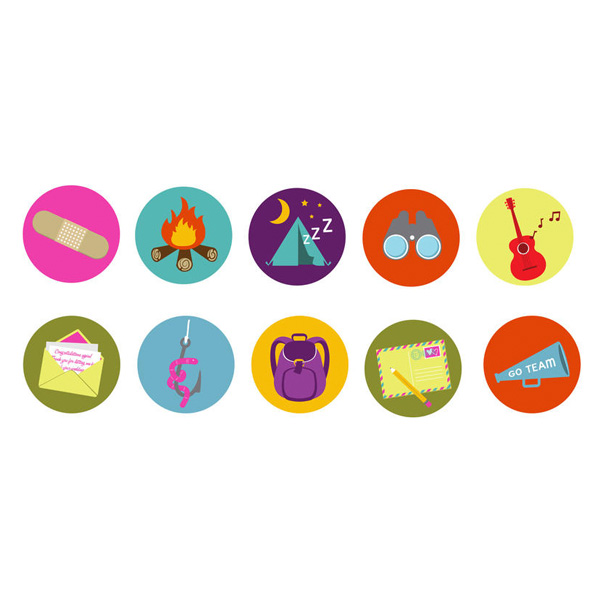 10 Colorful Brand Camp Badges Vector Set web vector unique ui elements tenting summer camp badge stylish set quality png original new letter interface illustrator horn high quality hi-res HD guitar graphic fresh free download free fishing elements download detailed design creative colorful camping campfire camp badges camp binoculars bandage backpack ai   