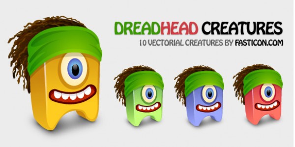 10 Dreadhead Vector Creatures Icons vectors vector graphic vector unique quality photoshop pack original modern illustrator illustration icons high quality fresh free vectors free download free dreadhead download creatures creative colorful ai   