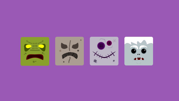 4 Cubeture Goulish Halloween Icons Set scary monster mini ios icons halloween goulish free   