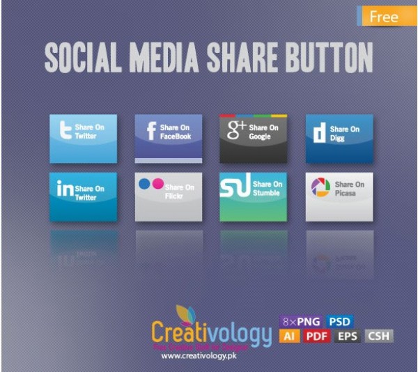 8 Stylish Social Media Share Buttons Set web vector unique ui elements svg stylish square social share quality psd png original new networking media interface illustrator icons high quality hi-res HD graphic glossy fresh free download free eps elements download detailed design creative buttons bookmarking ai   