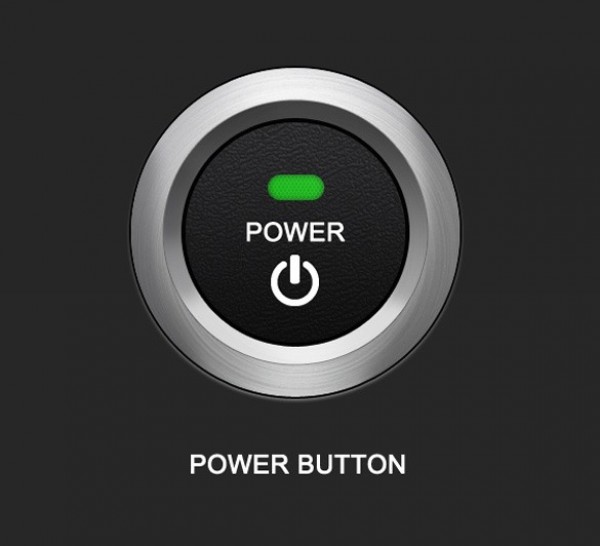 Amazing Textured Power Button PSD web unique ui elements ui stylish quality psd power button power original on/off button new modern metal knob interface hi-res HD fresh free download free elements download detailed design creative clean black   