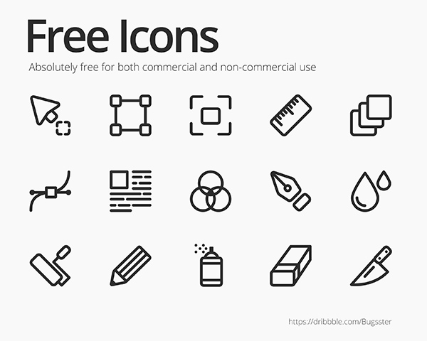 15 Minimal Vector Web Icons Set simple set line icons set icons   