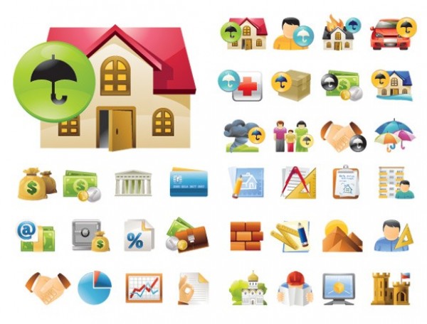 52 Real Estate Related Vector Icons Pack web vector unique ui elements stylish sell sale real estate icons real estate quality original new money interface illustrator icons house home high quality hi-res HD graphic fresh free download free family elements download detailed design deal creative construction buy blueprints bank   