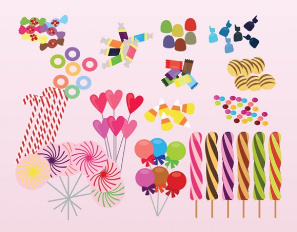 Sweet Candy Treats Vector vectors vector graphic vector unique treats sweets quality photoshop pack original new modern lollipop illustrator illustration high quality fresh free vectors free download free download creative colorful candy candies ai   