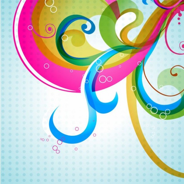 Colorful Swirl Floral Abstract Vector Background web vector unique swirls stylish quality original illustrator high quality graphic fresh free download free floral eps download design creative colorful background abstract   