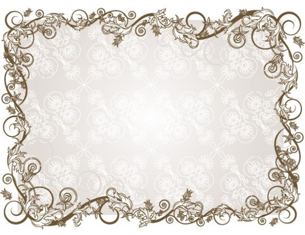 Intricate Vintage Floral Vector Frame Background web vine vector unique ui elements stylish quality original new interface illustrator high quality hi-res HD graphic fresh free download free frame floral frame floral eps elements download detailed design creative background   