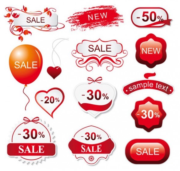 Red Sale Stickers and Discount Labels Vector Set web vector unique ui elements stylish stickers sale stickers sale red sticker red quality original new labels interface illustrator high quality hi-res HD graphic fresh free download free elements ecommerce download discount detailed design creative   