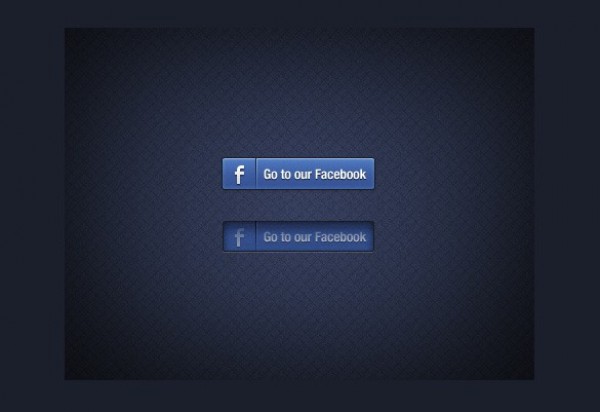 Delicious Blue Facebook Button Set PSD web unique ui elements ui stylish set quality pressed original normal new modern interface hi-res HD fresh free download free facebook elements download detailed design dark creative clean button blue active   