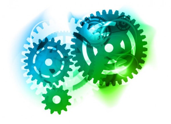 Technology Gears Abstract Vector Background web vector unique tech stylish quality original modern illustrator high quality green graphic gears futuristic fresh free download free download design creative blue background abstract   