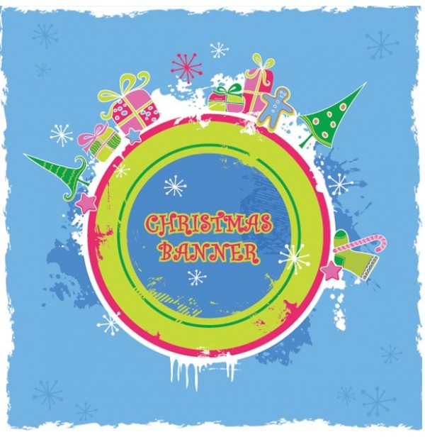 Cartoon Christmas Circle Banner Background web vector unique ui elements stylish quality original new interface illustrator high quality hi-res HD graphic fresh free download free eps elements download detailed design cute creative circular circle christmas elements christmas cartoon candy banner background   