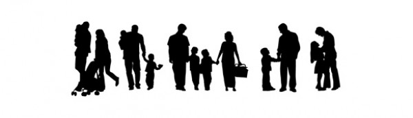 5 Family Silhouette Vector Pack vector pack vector silhouette photoshop people silhouette mother kid illustrator free vector free download father family eps child cdr cc ai   