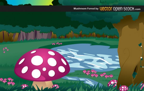 Nature Mushroom Forest Vector Background web vectors vector graphic vector unique ultimate ui elements quality psd png photoshop pack original new nature natural mushroom modern landscape lake jpg illustrator illustration ico icns high quality hi-def HD green fresh free vectors free download free forest elements download design creative background ai   